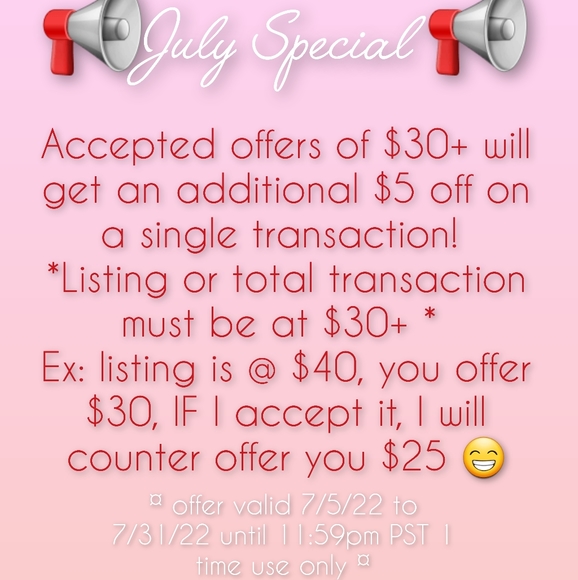 ☆ July $pecial ☆ - Picture 1 of 1